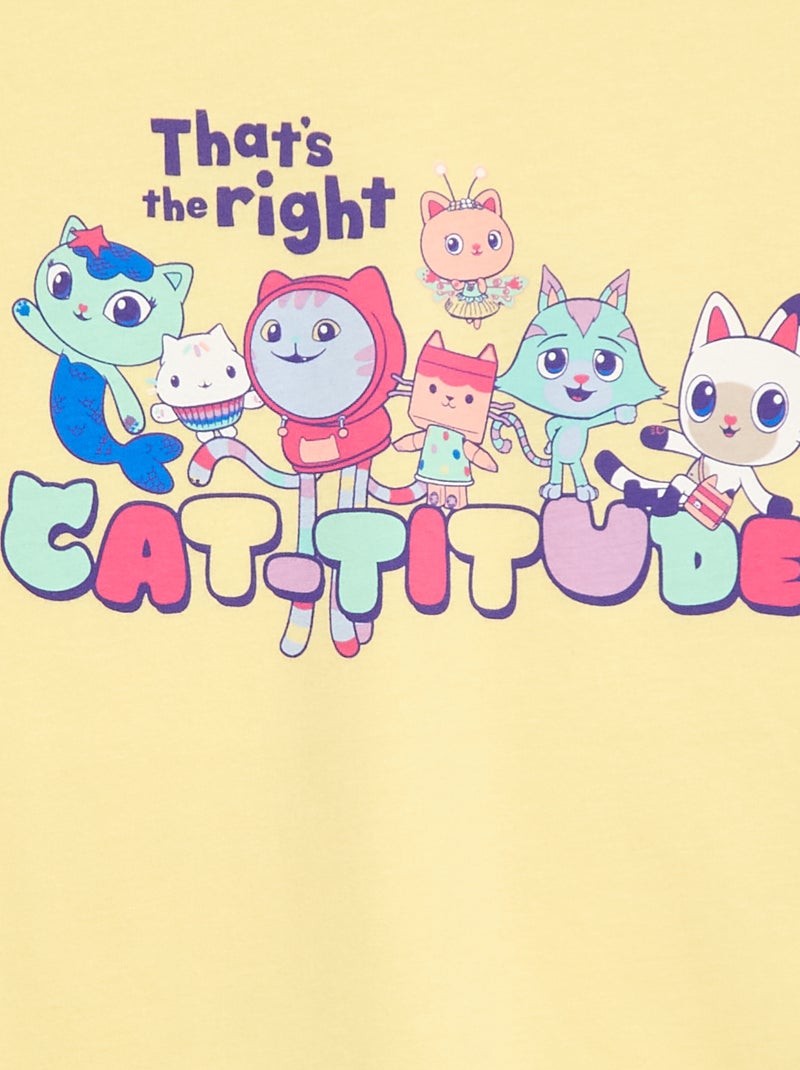 T-shirt à manches courtes 'Gabby et la maison magique' 'Universal' Jaune - Kiabi