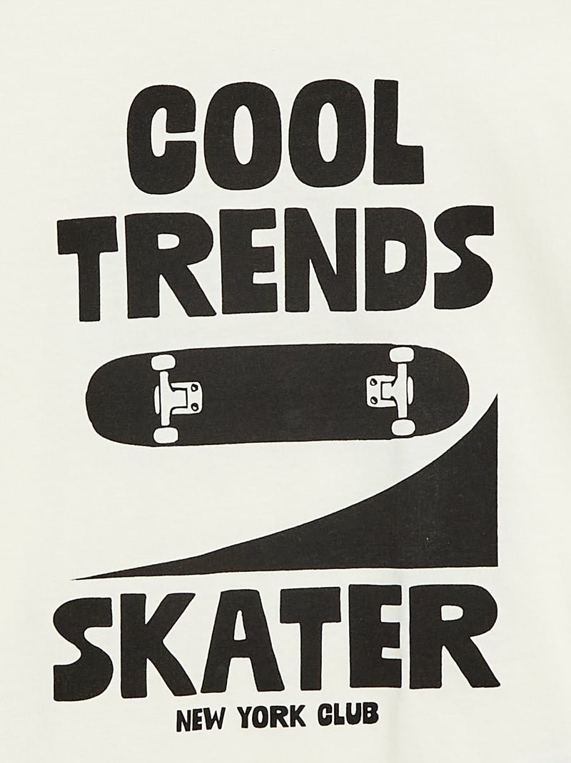 T-shirt à manches courtes imprimé Blanc - Kiabi