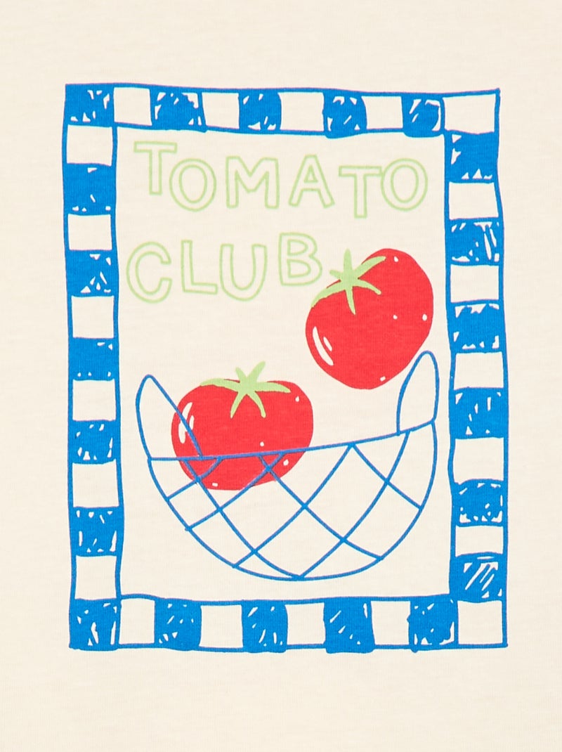 T-shirt à manches courtes imprimé Blanc - Kiabi