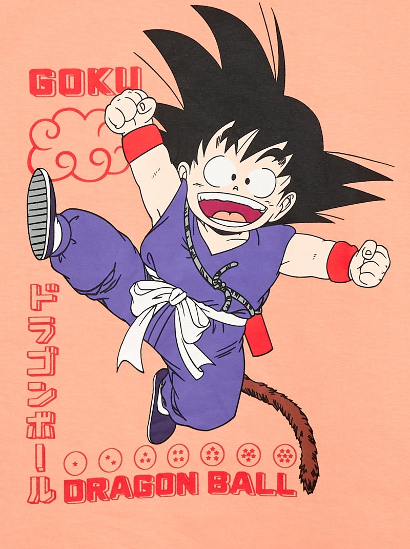 T-shirt à manches courtes imprimé 'Dragon ball Z' Orange - Kiabi