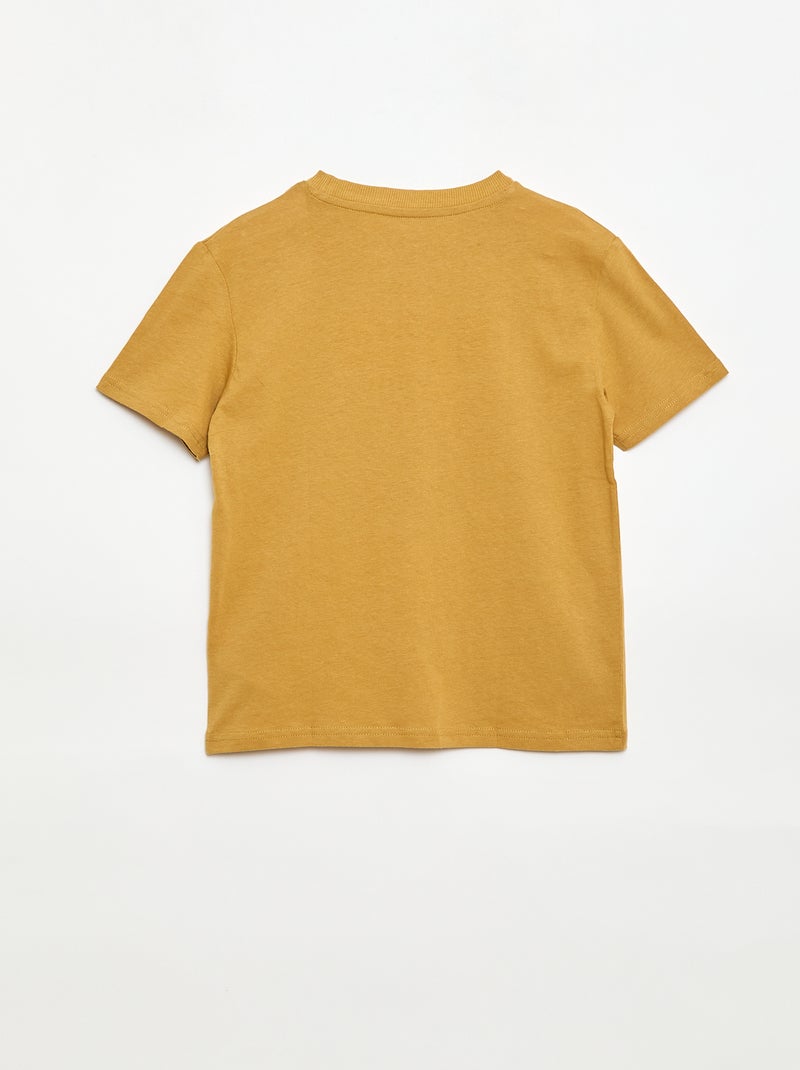 T-shirt à manches courtes imprimé Jaune - Kiabi