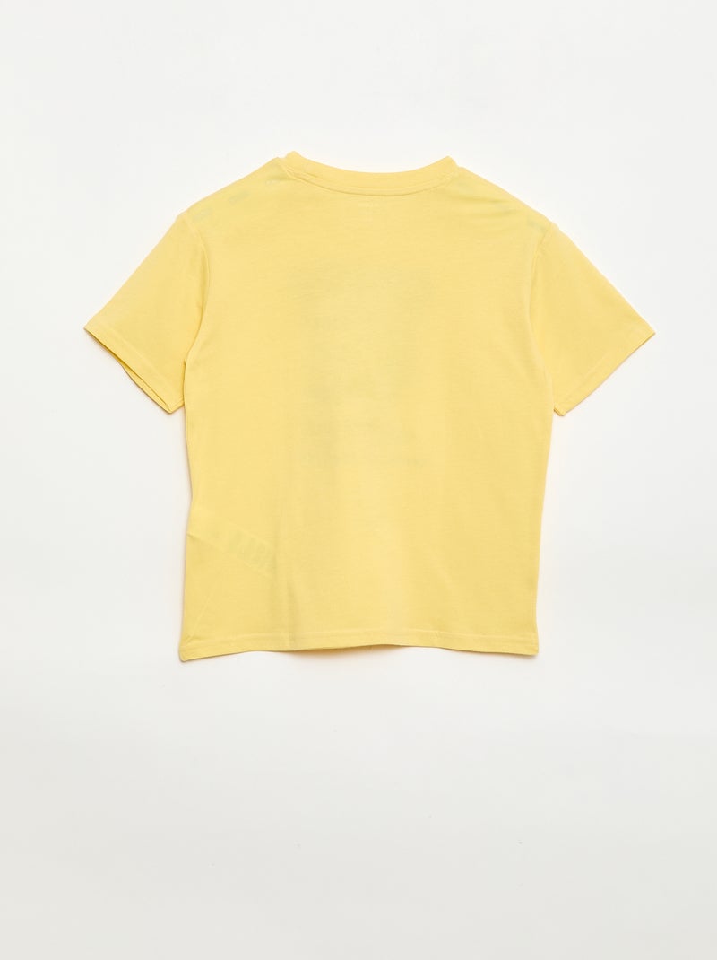 T-shirt à manches courtes imprimé Jaune - Kiabi