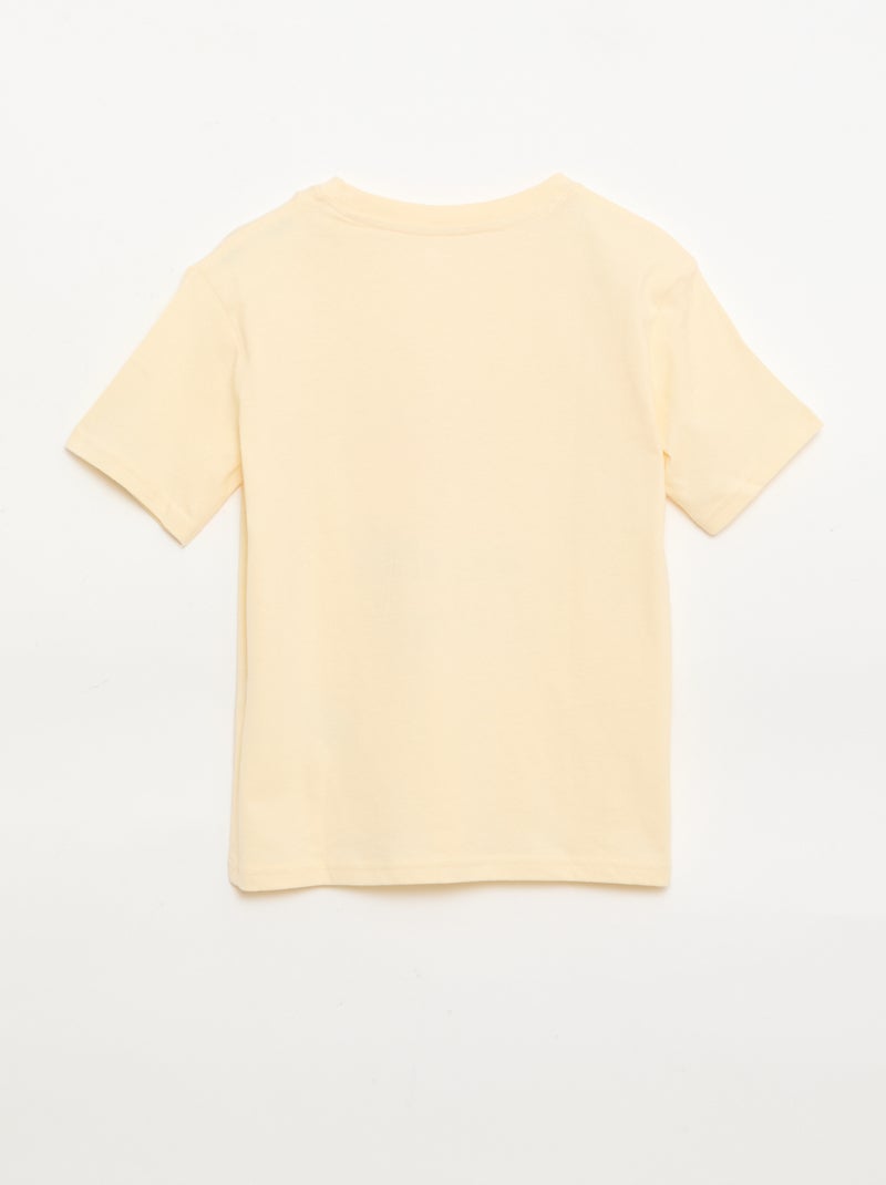 T-shirt à manches courtes imprimé Jaune - Kiabi