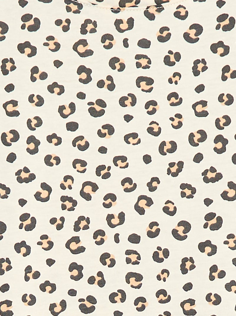 T-shirt à manches courtes imprimé leopard - Kiabi