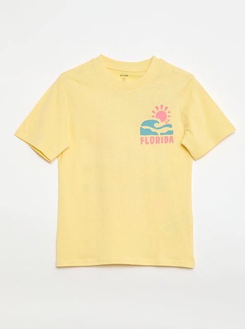 T-shirt à manches courtes imprimé recto/verso - Kiabi