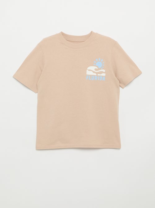 T-shirt à manches courtes imprimé recto/verso - Kiabi