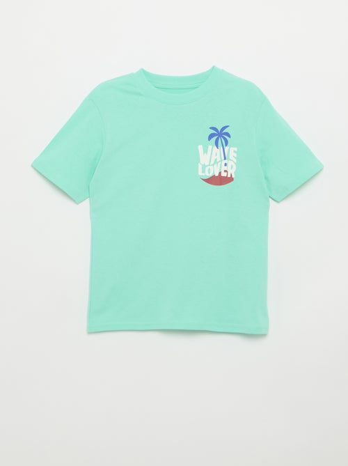 T-shirt à manches courtes imprimé recto/verso - Kiabi