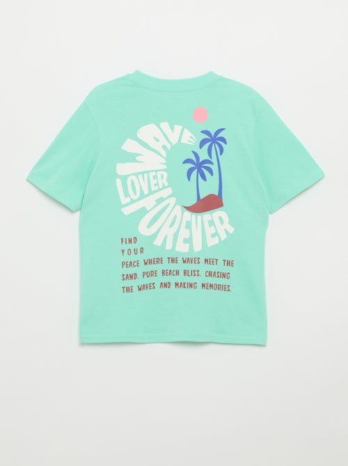 T-shirt à manches courtes imprimé recto/verso - Kiabi