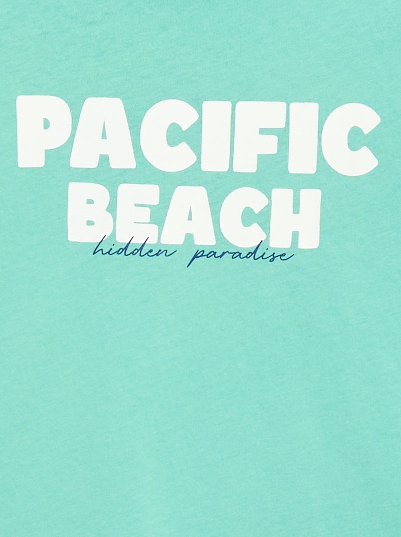 T-shirt à manches courtes imprimé Vert - Kiabi