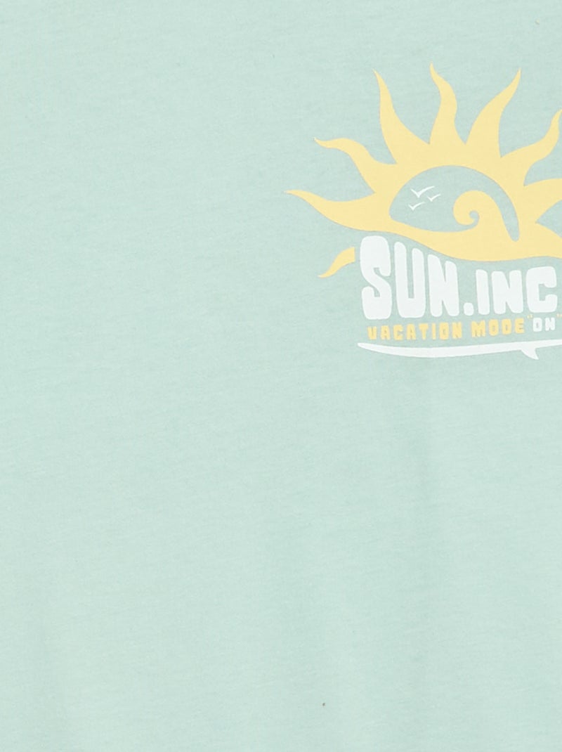 T-shirt à manches courtes imprimé Vert - Kiabi