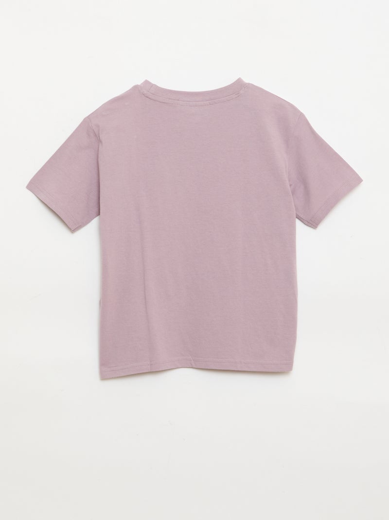 T-shirt à manches courtes imprimé Violet - Kiabi