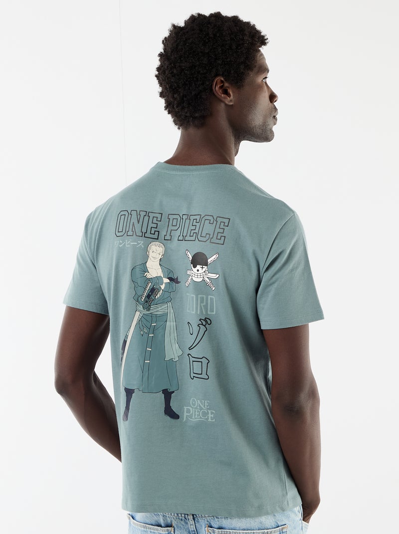 T-shirt à manches courtes 'One Piece' Bleu - Kiabi