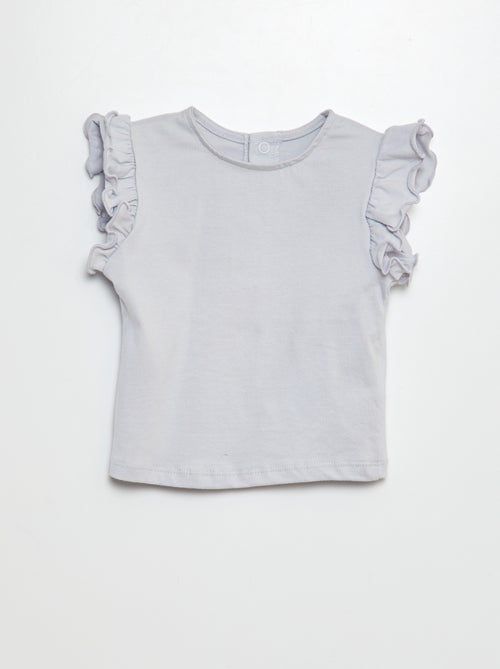 T-shirt à manches courtes volantées - Kiabi