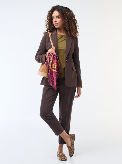 T-shirt à manches longue et col rond - Kiabi