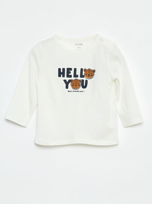T-shirt à manches longues avec animation - Kiabi