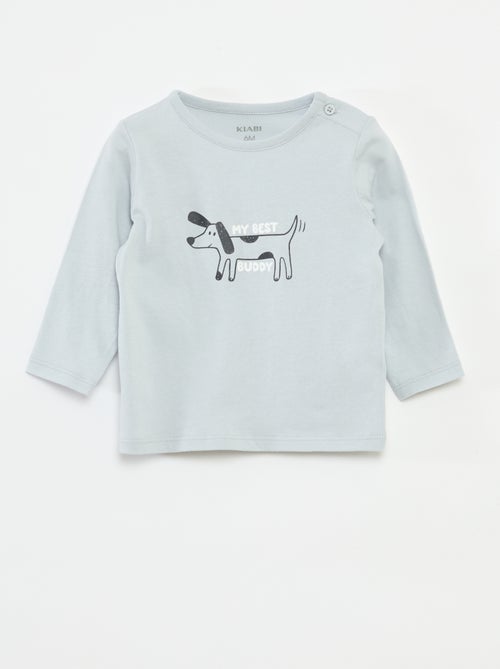T-shirt à manches longues avec animation - Kiabi
