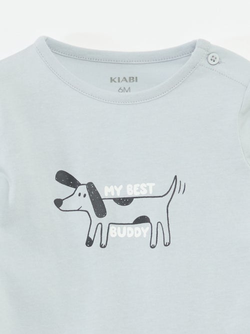 T-shirt à manches longues avec animation - Kiabi