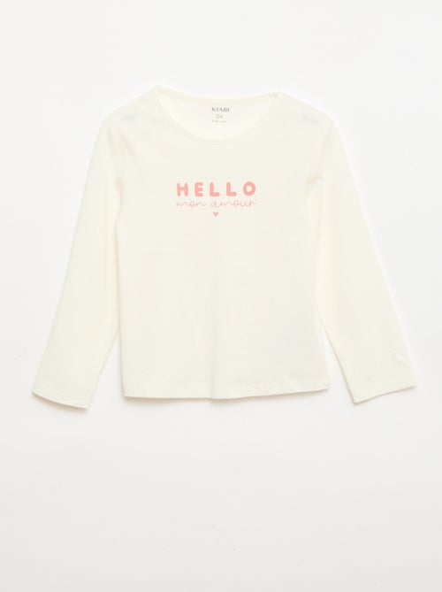 T-shirt à manches longues avec imprimé - Kiabi