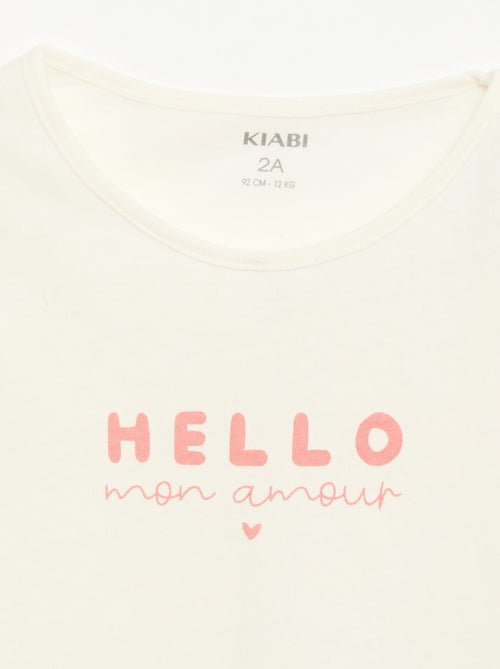 T-shirt à manches longues avec imprimé - Kiabi