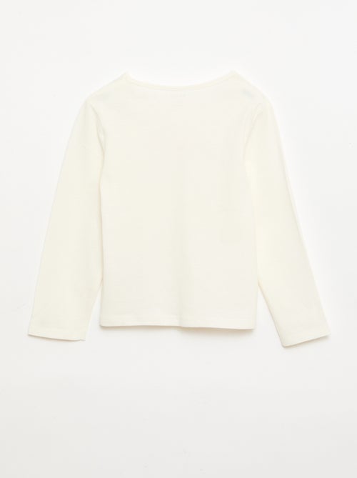 T-shirt à manches longues avec imprimé - Kiabi