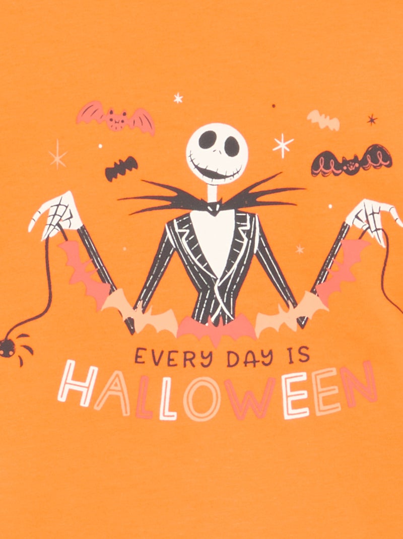 T-shirt à manches longues avec imprimé 'Halloween' Orange - Kiabi