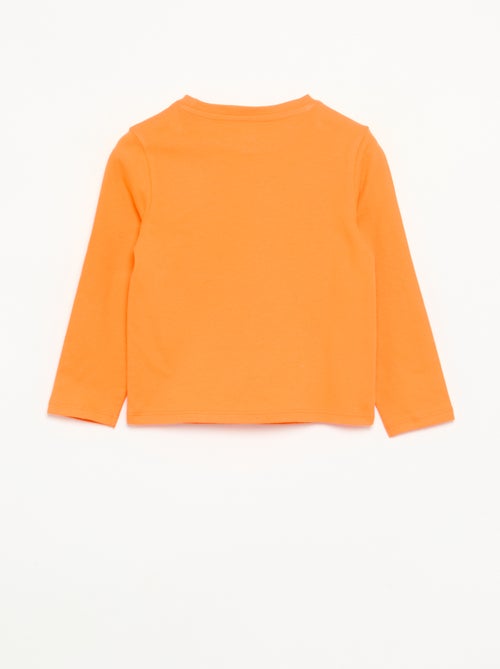 T-shirt à manches longues avec imprimé 'Halloween' - Kiabi