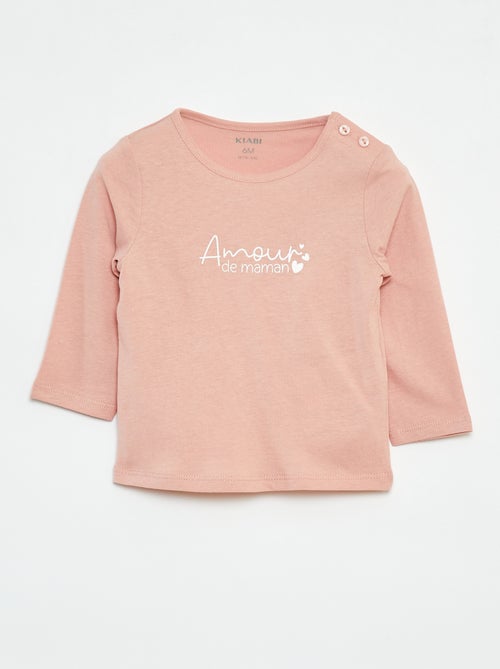 T-shirt à manches longues avec imprimé - Kiabi