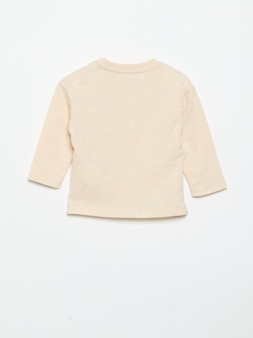T-shirt à manches longues avec poche animée - Kiabi
