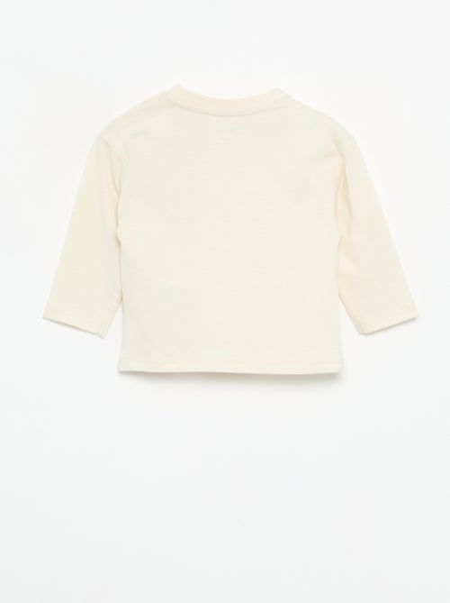 T-shirt à manches longues avec poche animée - Kiabi