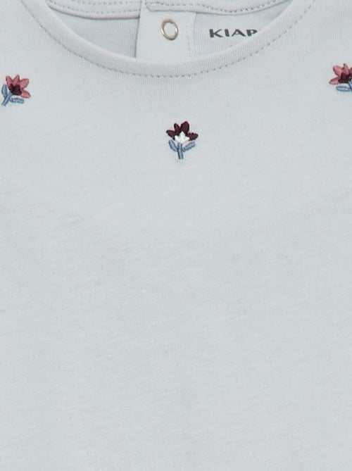 T-shirt à manches longues avec poignets volantés - Kiabi