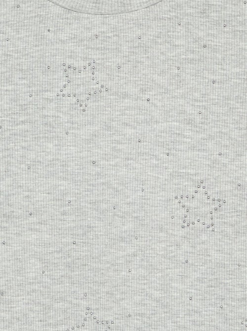 T-shirt à manches longues avec strass - Kiabi