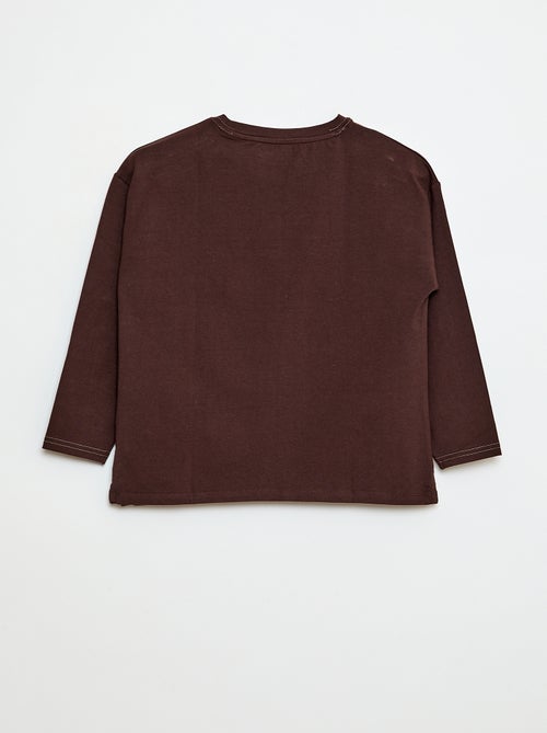 T-shirt à manches longues col rond - Kiabi