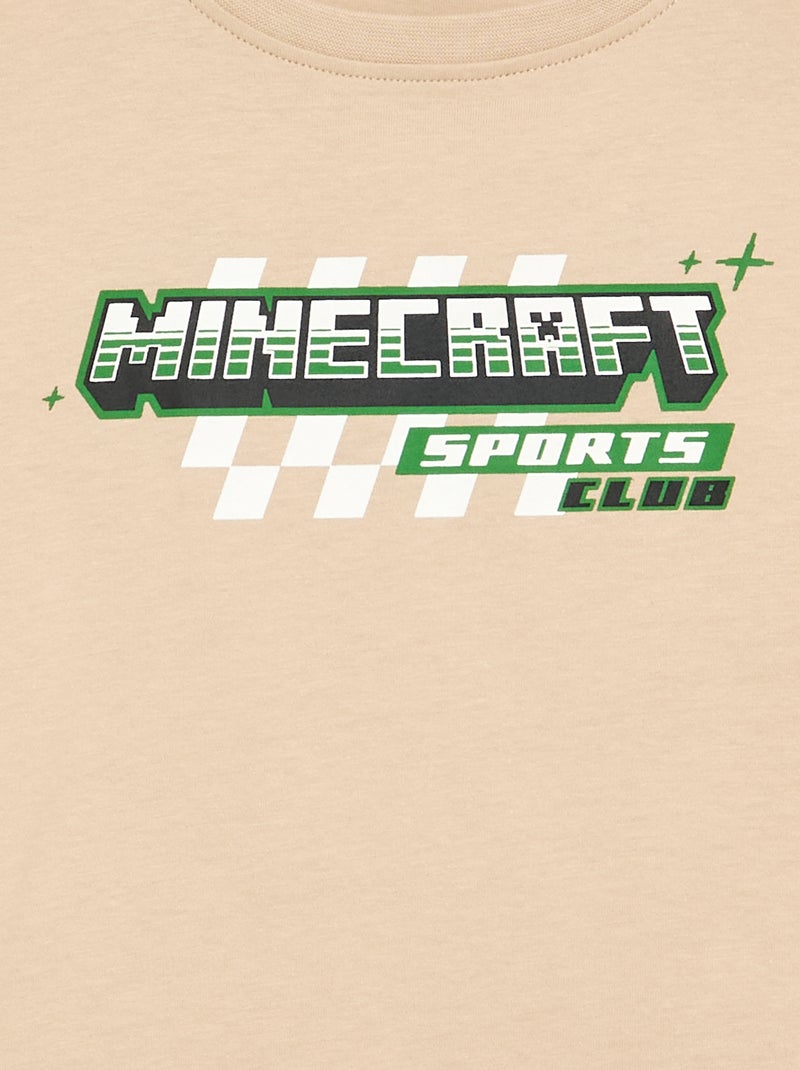 T-shirt à manches longues 'Minecraft' Beige - Kiabi