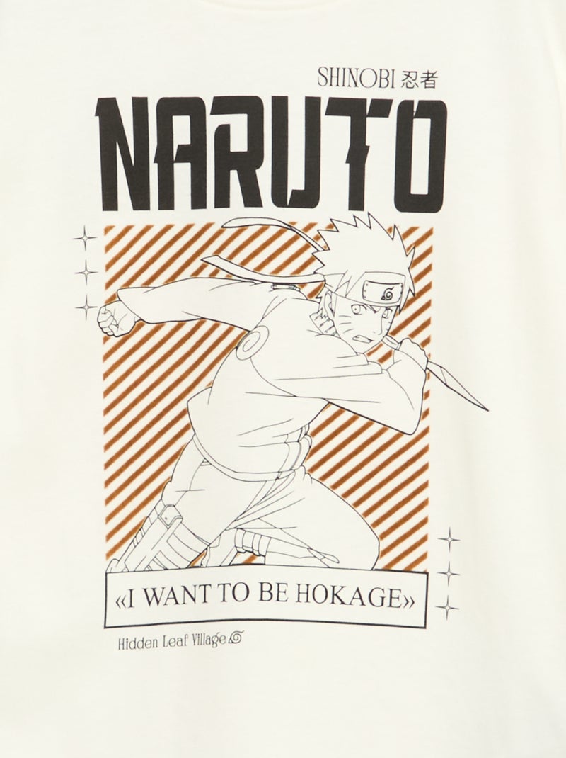 T-shirt à manches longues 'Naruto' Blanc - Kiabi