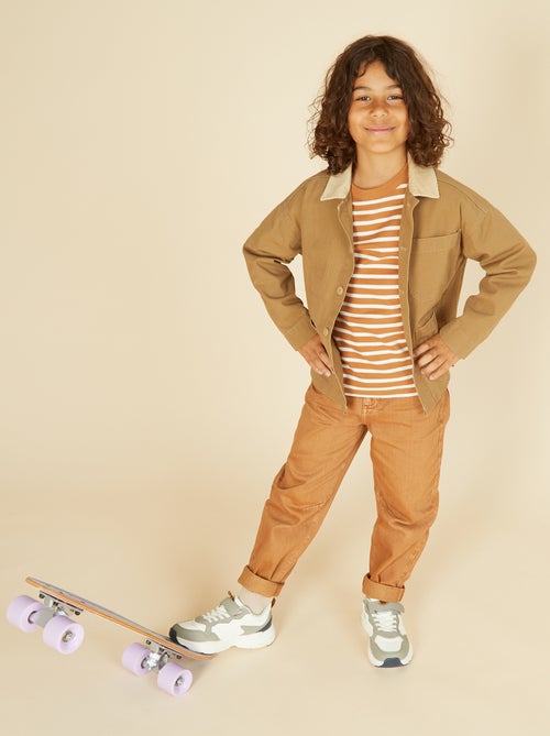 T-shirt à manches longues rayé - Kiabi