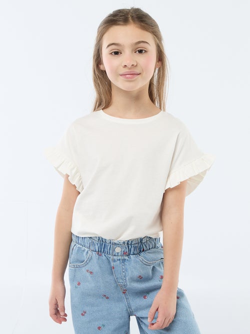 T-shirt à manches volantes - Kiabi