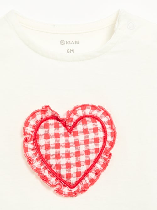 T-shirt a maniche corte con cuore cucito - Kiabi T-shirt a maniche corte con cuore cucito - Kiabi