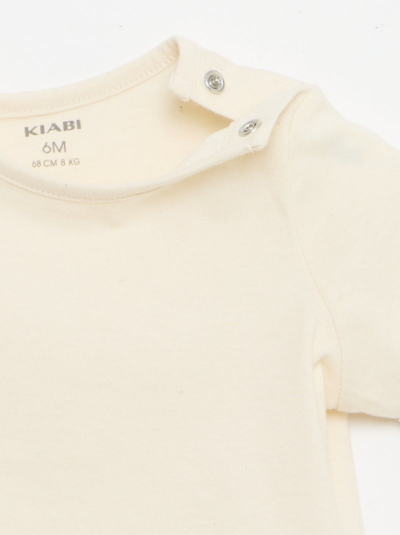 T-shirt a maniche corte con dettagli all'uncinetto Bianco - Kiabi