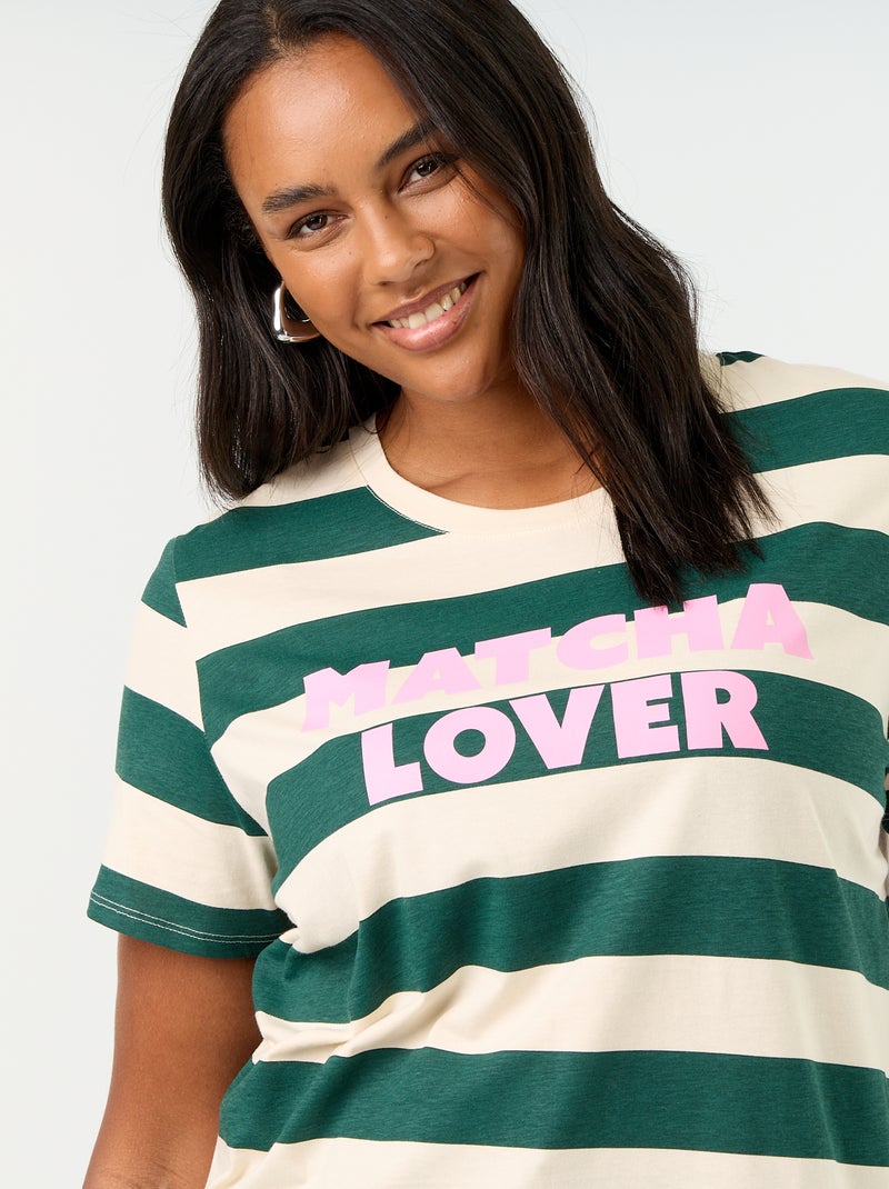 T-shirt a maniche corte con stampa Bianco - Kiabi