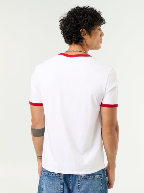 T-shirt a maniche corte e bordi a contrasto - Kiabi