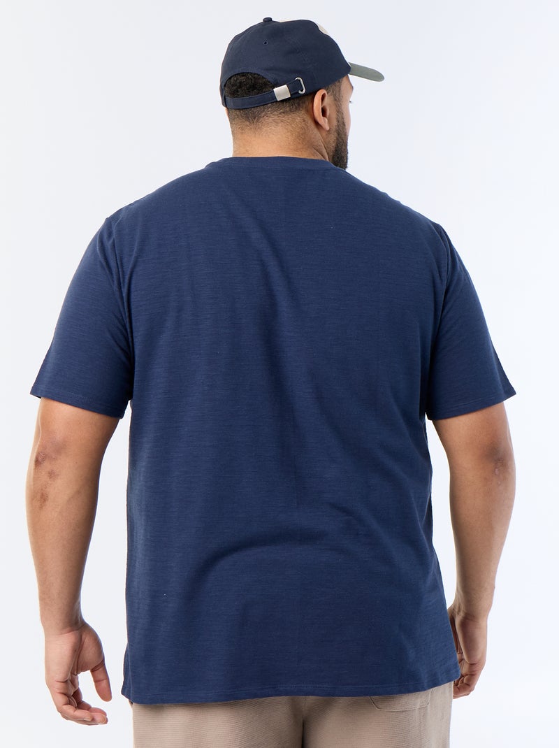 T-shirt a maniche corte in maglia jersey fantasia Blu Marino - Kiabi