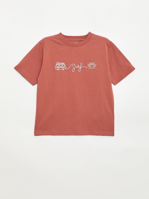 T-shirt a maniche corte ricamata - Kiabi