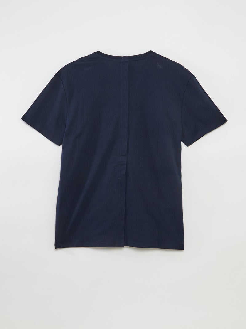 T-shirt a maniche corte stampata - collezione facile da indossare Blu - Kiabi