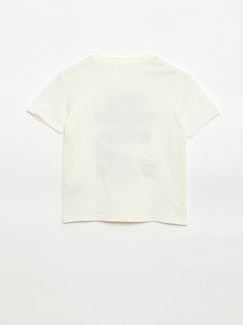T-shirt a maniche corte stampata Bianco - Kiabi