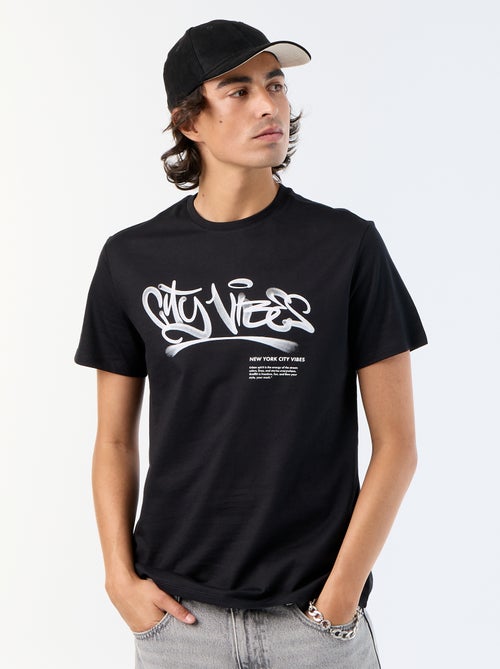 T-shirt a maniche corte stampata - Kiabi