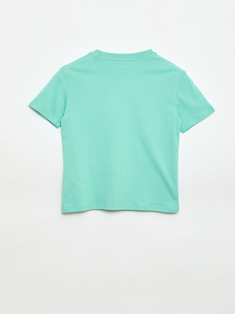 T-shirt a maniche corte stampata Verde - Kiabi
