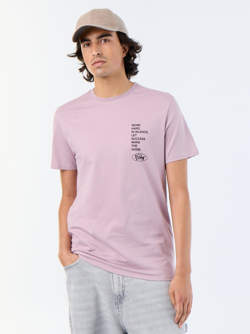 T-shirt a maniche corte stampata Viola - Kiabi