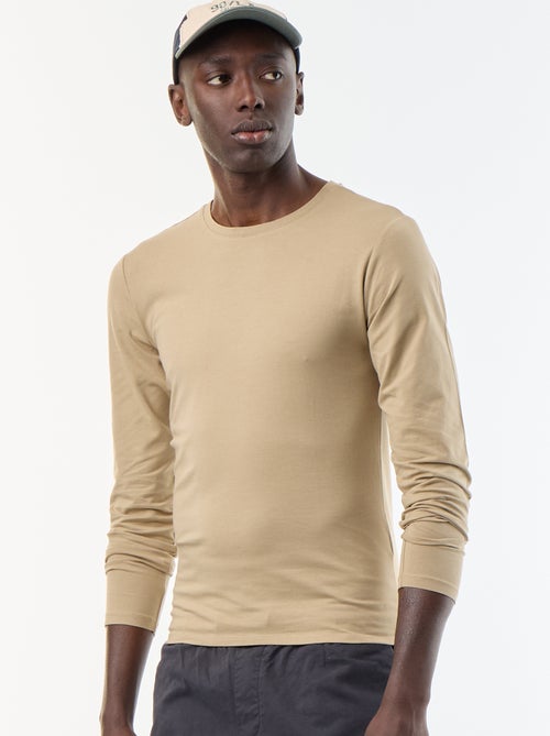 T-shirt a maniche lunghe a tinta unita - Kiabi T-shirt a maniche lunghe a tinta unita - Kiabi