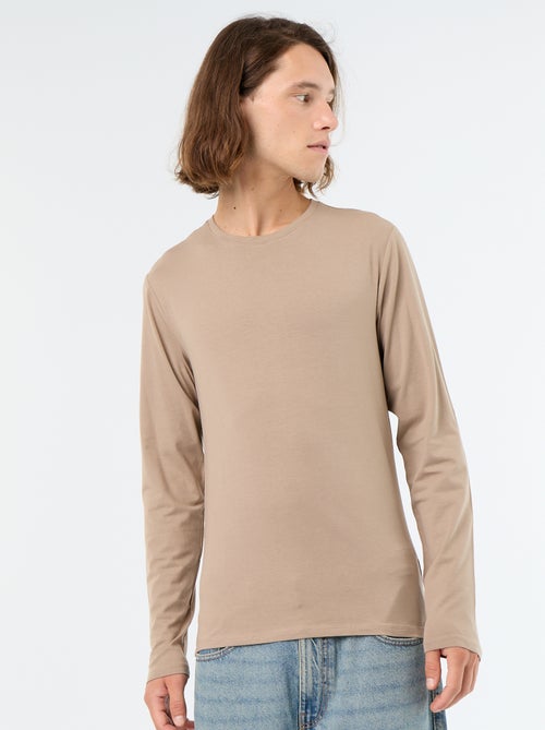 T-shirt a maniche lunghe a tinta unita - Kiabi T-shirt a maniche lunghe a tinta unita - Kiabi