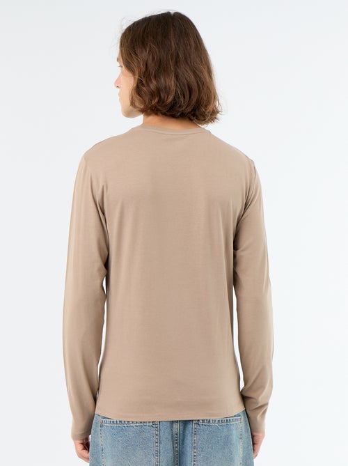 T-shirt a maniche lunghe a tinta unita - Kiabi T-shirt a maniche lunghe a tinta unita - Kiabi